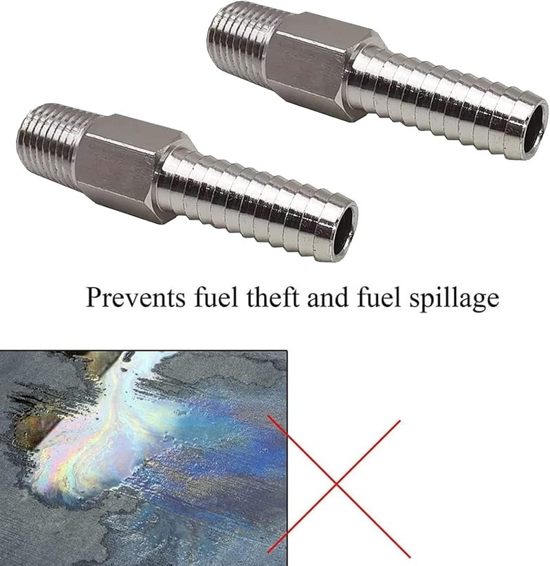 Zeiboat 2 Pack Anti-Siphon Valve for Engine and Tank, Aluminum, 1/4'' NPT, 3/8'' Hose ID Dimension - Image 5